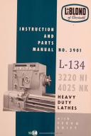 Leblond-Leblond 3220 NI, 4025 NK, Lathe Operators Instruction & Parts Manual Year (1962)-3220 NI-4025 NK-01